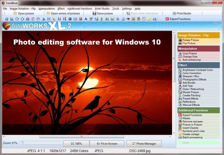 Photo editing software for Windows 10 free download