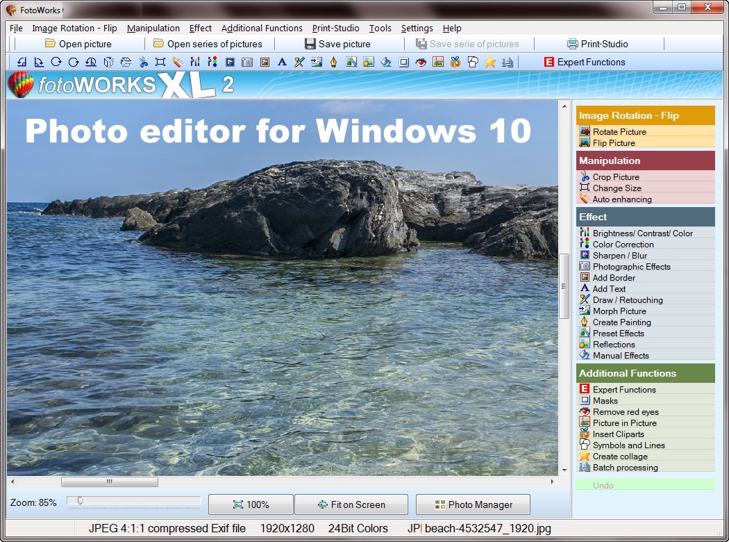 Photo editor for Windows 10